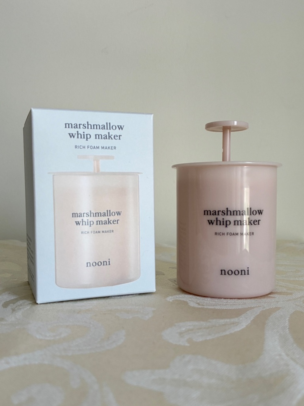 NIB Nooni Marshmallow Whip Maker Rich Foam Maker for Cleanser & Face Wash